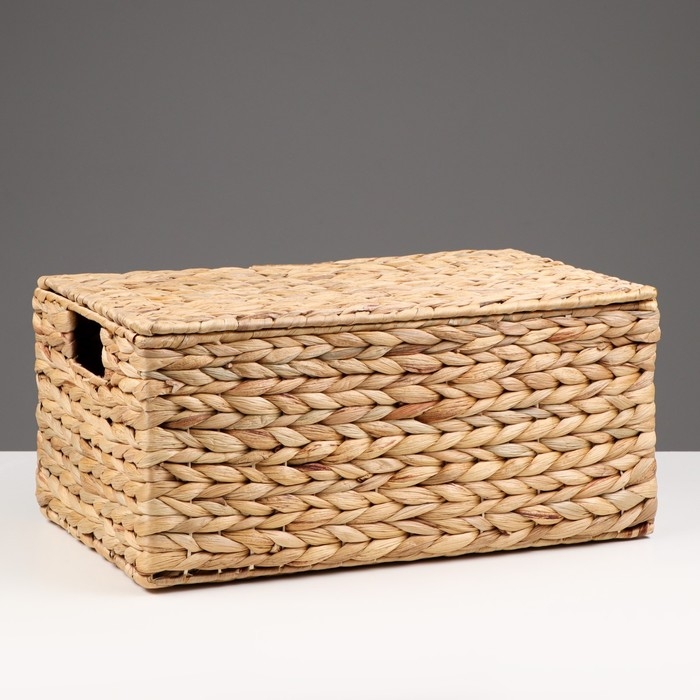 Корзина плетеная с крышкой 40х25х18 см Корзина плетеная с крышкой 40х25х18 см
