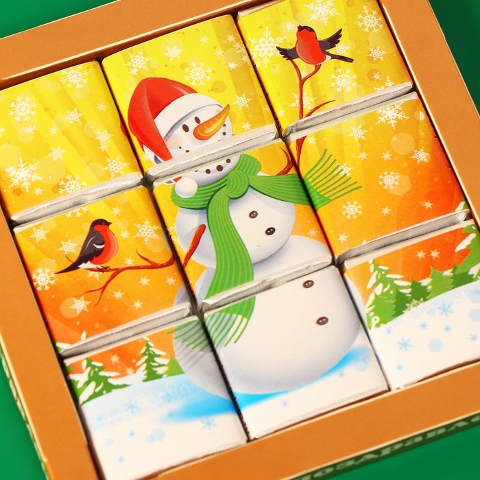 Фигурный шоколад Фигурный шоколад "Снеговик" пазл, 45 г