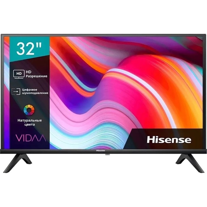 Телевизор Hisense 32A4K, 32 Телевизор Hisense 32A4K, 32", 1366x768, DVB-T2/C/S2, HDMI 3, USB 2, Smart TV, черный