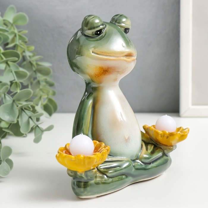 Сувенир керамика свет Сувенир керамика свет "Лягушонок и дзен" МИКС 13х7х13 см