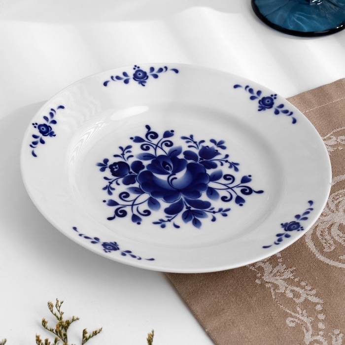 Тарелка Тарелка "Гжельский букет",d-200мм