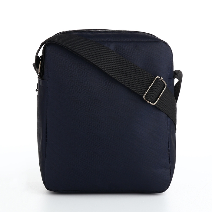 Сумка мужская на молниях, наружный карман, цвет синий Сумка мужская на молниях, наружный карман, цвет синий