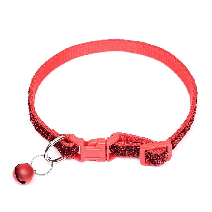 Ошейник двухслойный с фастексом Ошейник двухслойный с фастексом "Гламур" 30 х 1 см, красный