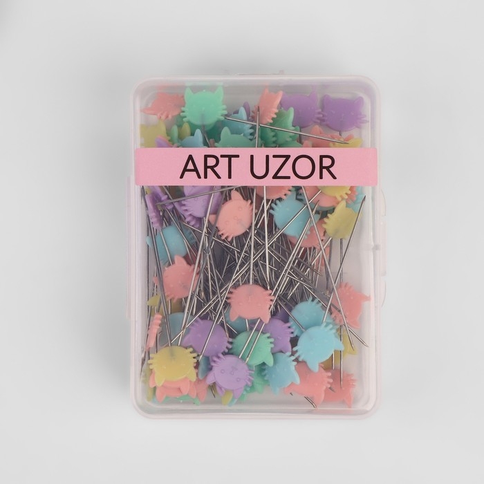 Булавки для квилтинга «Котик», 53 мм, 100 шт, цвет разноцветный