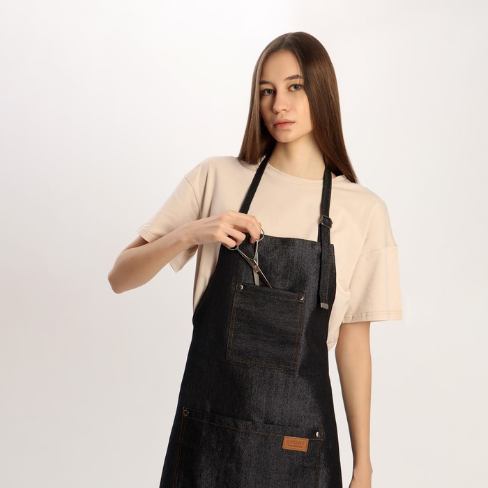 Фартук для мастера, джинсовый, цвет чёрный Фартук для мастера, джинсовый, цвет чёрный