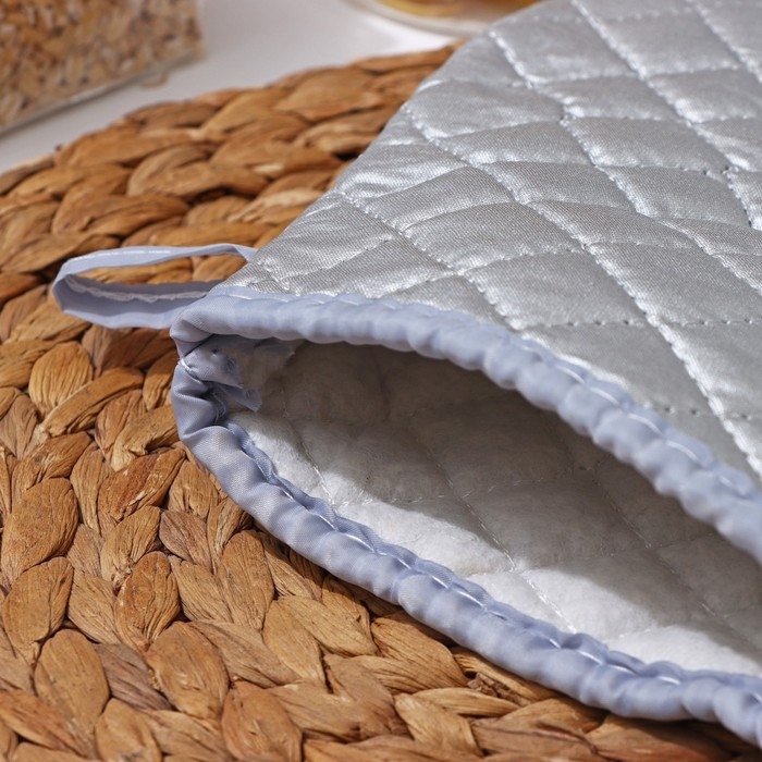 Набор прихваток «Профи», 2 шт, 23×17 см, цвет серый Набор прихваток «Профи», 2 шт, 23×17 см, цвет серый