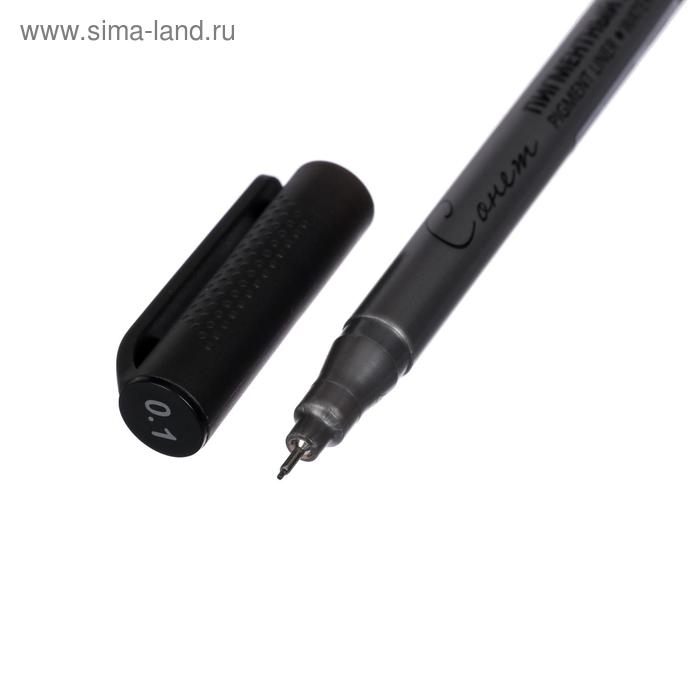 Ручка капиллярная для черчения ЗХК Ручка капиллярная для черчения ЗХК "Сонет" линер 0.1 мм, чёрный, 2341644