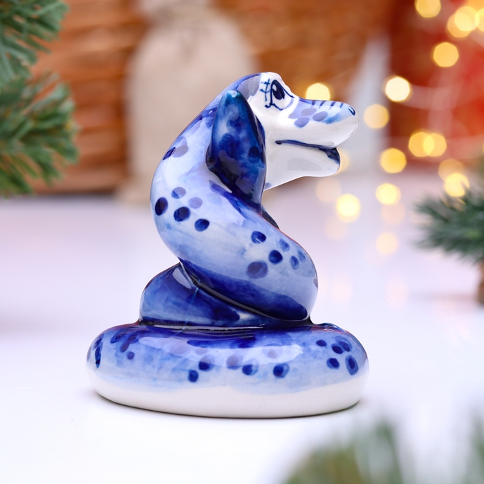 Новый год. Сувенир символ года Новый год. Сувенир символ года "Змея Каа", гжель