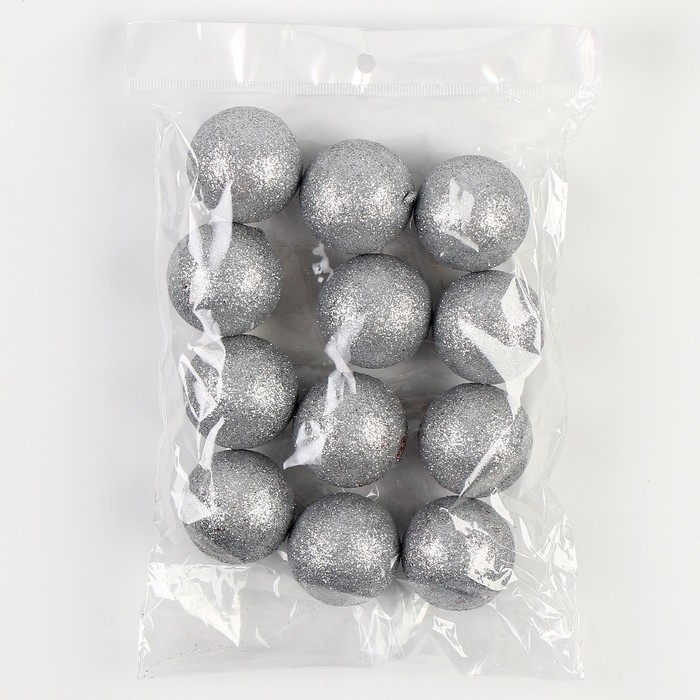 Новый год! Фигурка для поделок и декора «Шарик», набор 12 шт., размер 1 шт. — 4 см, цвет серебряный Новый год! Фигурка для поделок и декора «Шарик», набор 12 шт., размер 1 шт. — 4 см, цвет серебряный