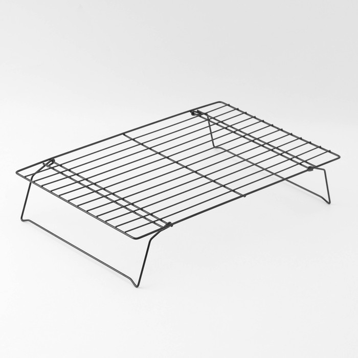 Решётка для глазирования и остывания выпечки 3-х ярусная KONFINETTA, 40,5×25 см, цвет чёрный Решётка для глазирования и остывания выпечки 3-х ярусная KONFINETTA, 40,5×25 см, цвет чёрный