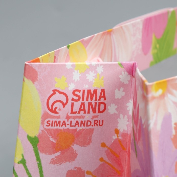 Пакет подарочный крафтовый с пластиковым окном, упаковка, «Ты прекрасна», 24 х 20 х 11 см