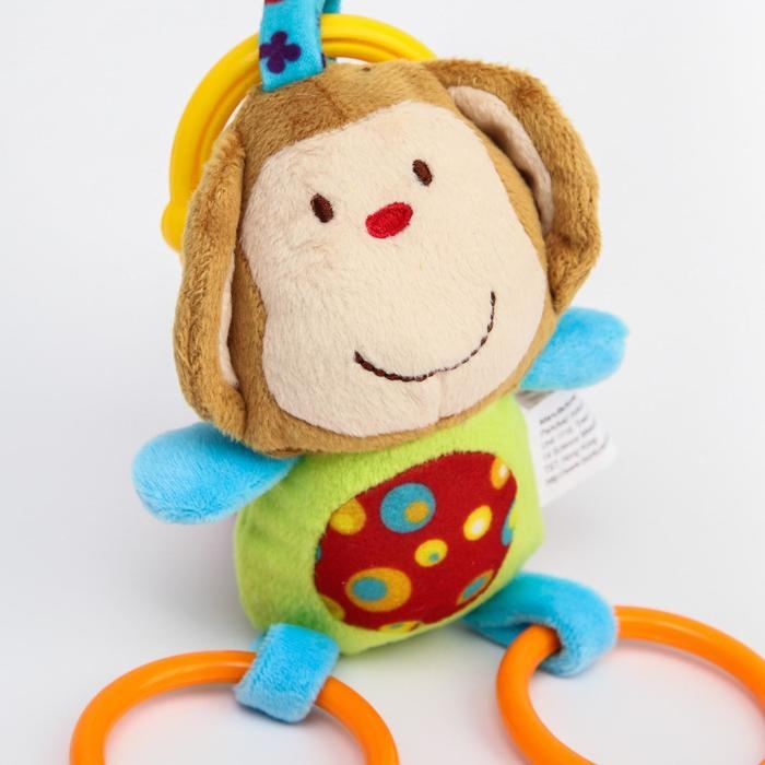 Подвеска мягкая «Слоник», прорез., погремушка, на кроватку, коляску, виды МИКС, Крошка Я Подвеска мягкая «Слоник», прорез., погремушка, на кроватку, коляску, виды МИКС, Крошка Я
