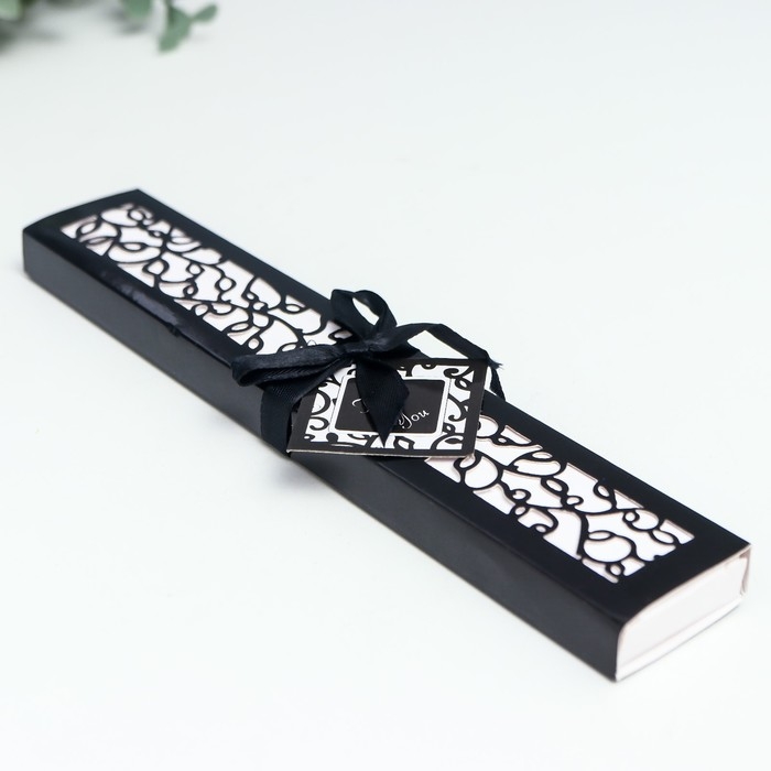 Веер бамбук, текстиль h=21 см  Веер бамбук, текстиль h=21 см "Моноцвет" в коробке, чёрный