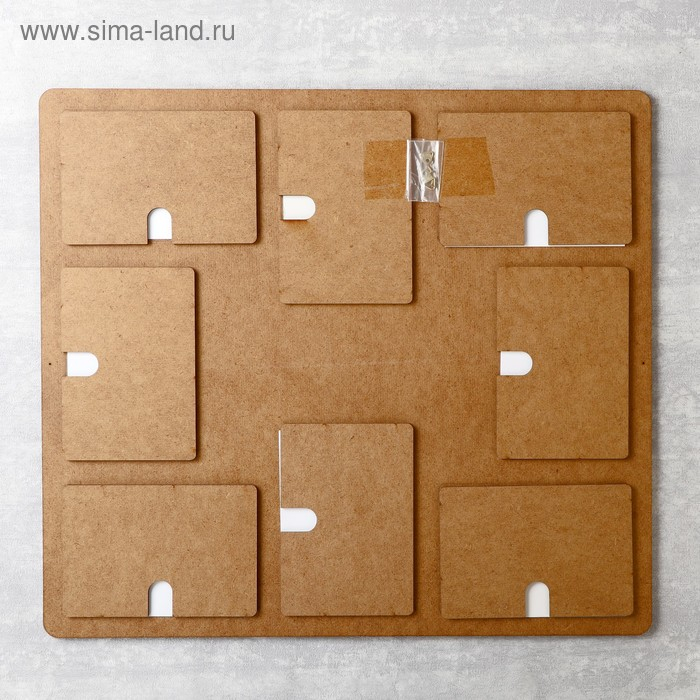 Фоторамка ХДФ  Фоторамка ХДФ "Наша семья" на 8 фото 10x15 см (пластиковый экран)