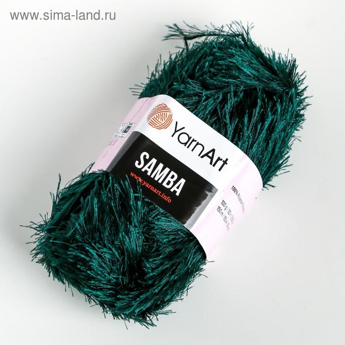 Пряжа Пряжа "Samba" 100% полиэстер 150м/100гр (590 изумруд)