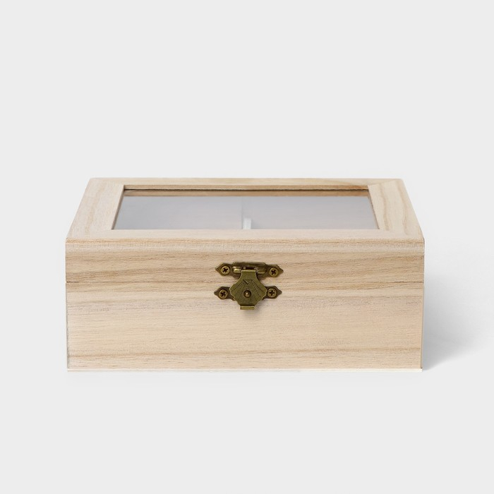 Ящик для хранения чайных пакетиков Доляна «Цейлон», 4 ячейки, 16×13,8×6,5 см Ящик для хранения чайных пакетиков Доляна «Цейлон», 4 ячейки, 16×13,8×6,5 см