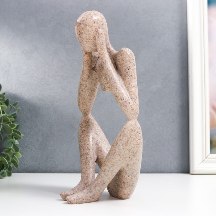 Сувенир полистоун  Сувенир полистоун "Абстракция - ничего не слышу" песочный 25х13 см