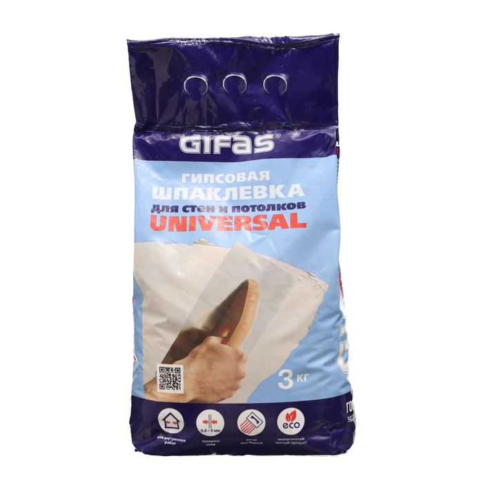 Шпаклевка гипсовая GIFAS UNIVERSAL, 3кг Шпаклевка гипсовая GIFAS UNIVERSAL, 3кг