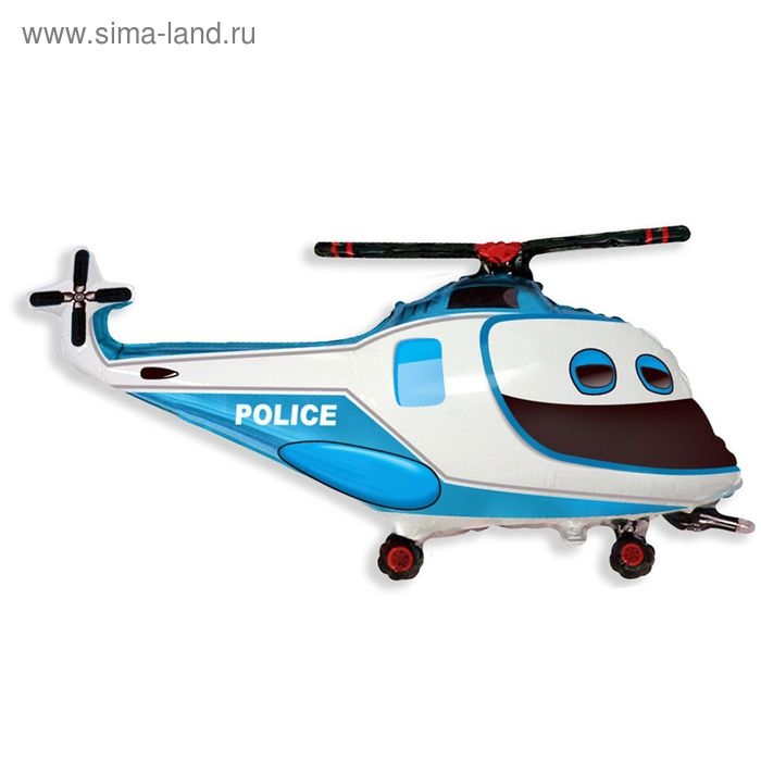 Шар фольгированный 38 Шар фольгированный 38" «Вертолёт», полиция