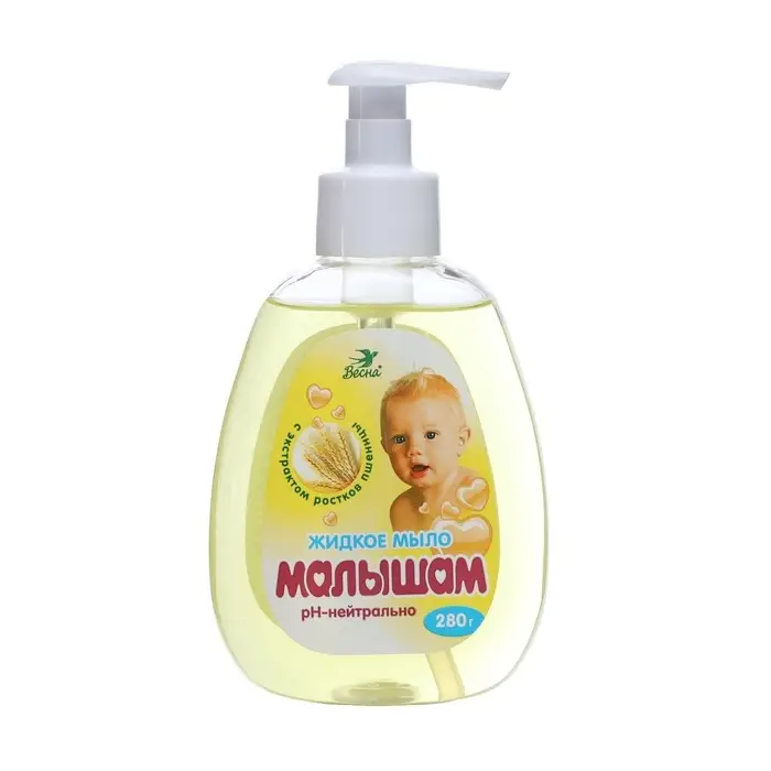 Детское жидкое мыло «Малышам», с экстрактом ростков пшеницы, 280 г Детское жидкое мыло «Малышам», с экстрактом ростков пшеницы, 280 г