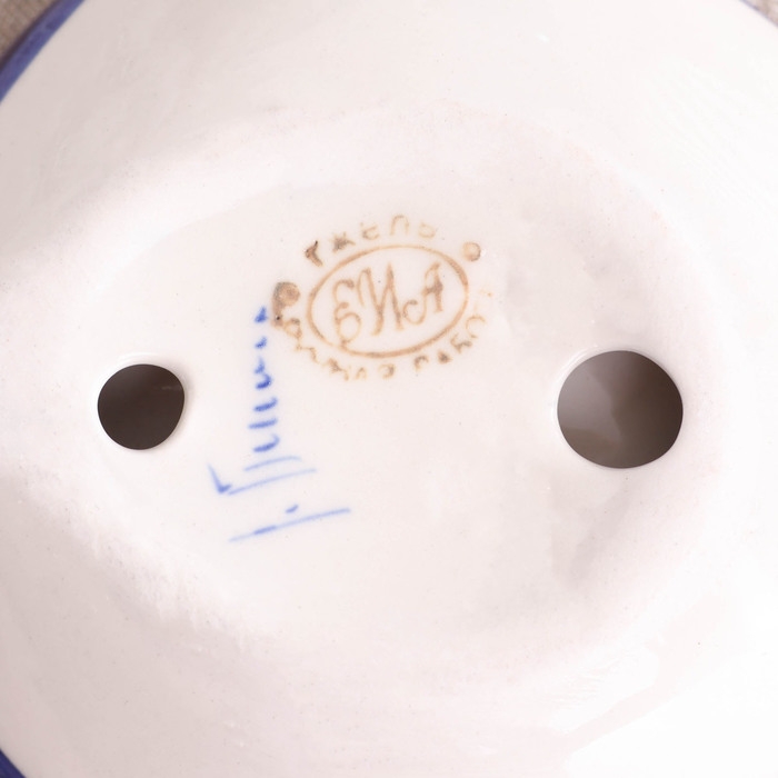 Подложка Подложка "Кот", гжель, фарфор, 17 см