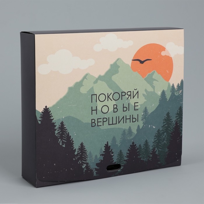 Коробка подарочная складная двухсторонняя, упаковка, «Путешествие», 20 х 18 х 5 см Коробка подарочная складная двухсторонняя, упаковка, «Путешествие», 20 х 18 х 5 см