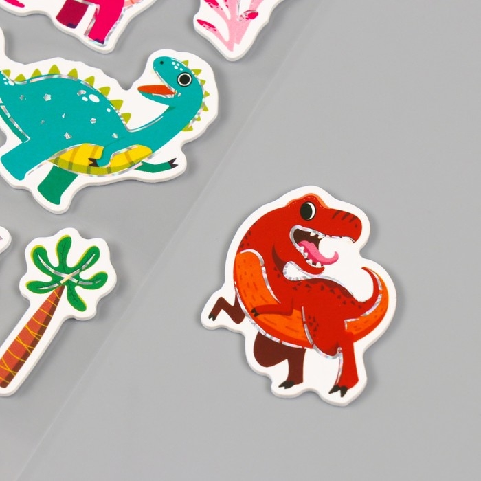 Наклейки для творчества бумага Наклейки для творчества бумага "Динопарк" 15х30 см