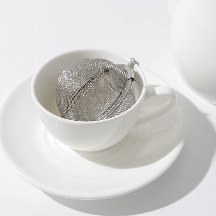 Ситечко для чая Доляна, d=7 см, нержавеющая сталь, цвет серебристый Ситечко для чая Доляна, d=7 см, нержавеющая сталь, цвет серебристый