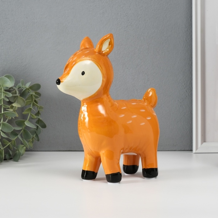 Копилка керамика  Копилка керамика "Оленёнок-шарик" 6,9х16,9х20,5 см