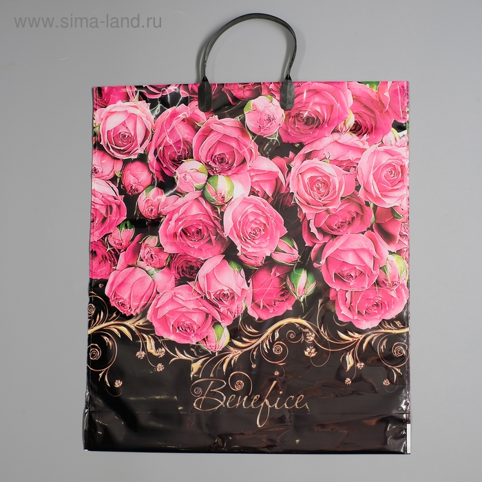 Пакет Пакет "Бенефис", полиэтиленовый с пластиковой ручкой, 40 х 44, 100 мкм