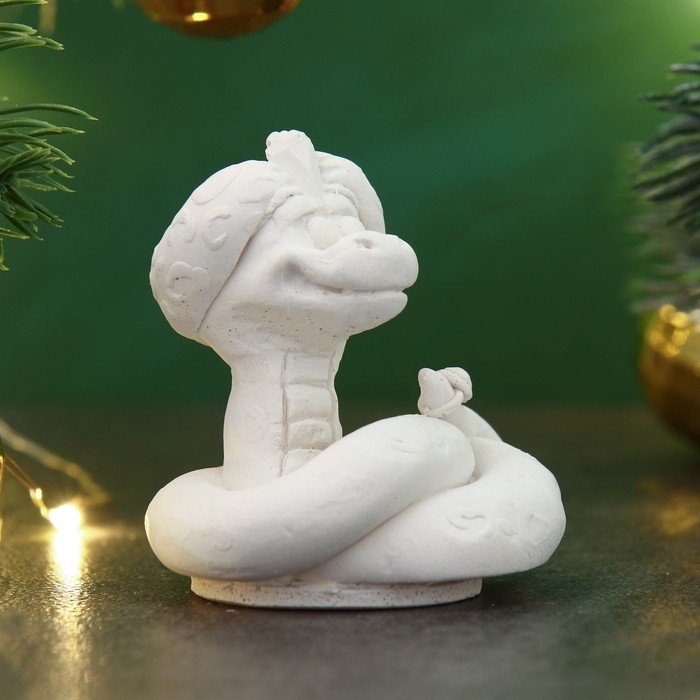 Новый год. Символ 2025. Фигура для раскраски  Новый год. Символ 2025. Фигура для раскраски "Змея Орион" 5х5х6см