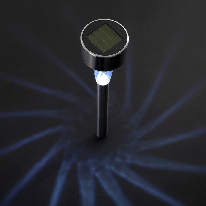 Садовый светильник на солнечной батарее «Трапеция», 5.3 × 38 × 5.3 см, 1 LED, свечение белое Садовый светильник на солнечной батарее «Трапеция», 5.3 × 38 × 5.3 см, 1 LED, свечение белое