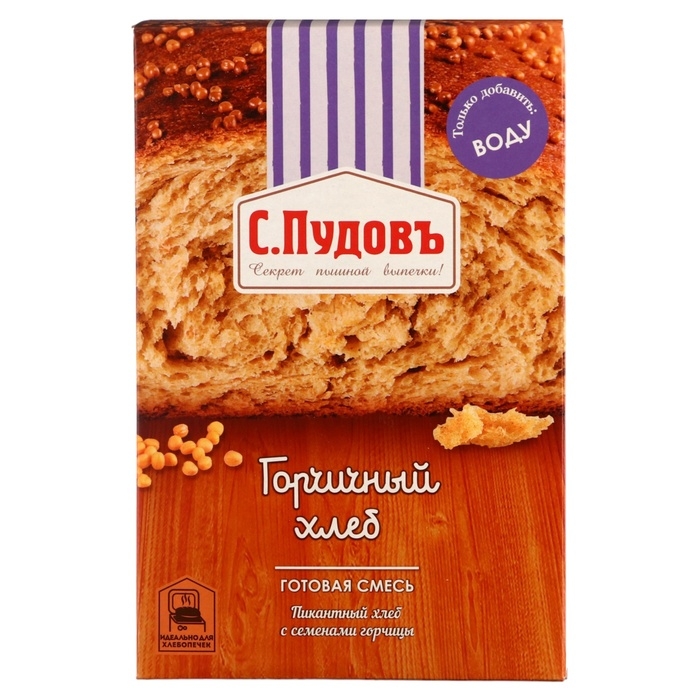 Смесь для приготовления горчичного хлеба, 500 г Смесь для приготовления горчичного хлеба, 500 г