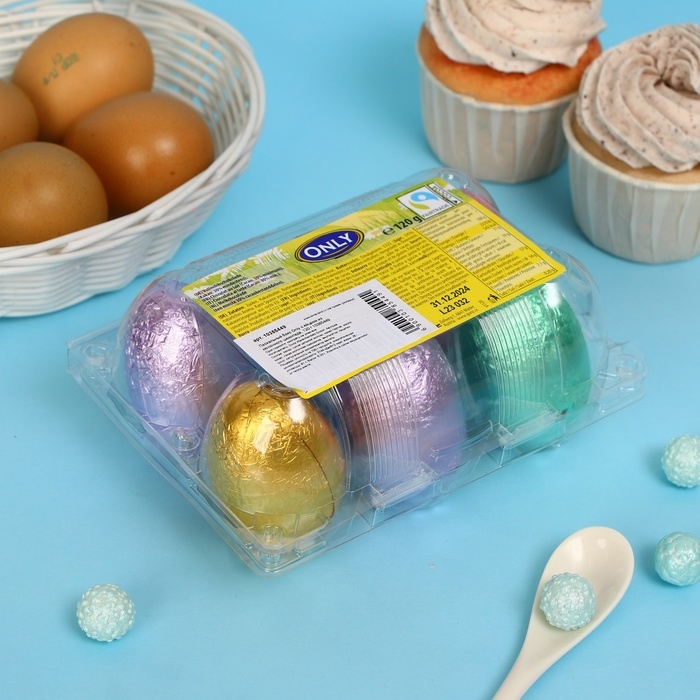 Пасхальный бокс Only с яйцами из молочного шоколада, 120 г Пасхальный бокс Only с яйцами из молочного шоколада, 120 г