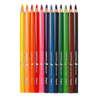 Карандаши трёхгранные, 12 цветов, Maped Color Peps Maxi, утолщённые, европодвес