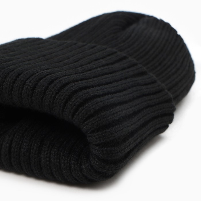 Шапка детская, цвет черный, размер 54-56 Шапка детская, цвет черный, размер 54-56