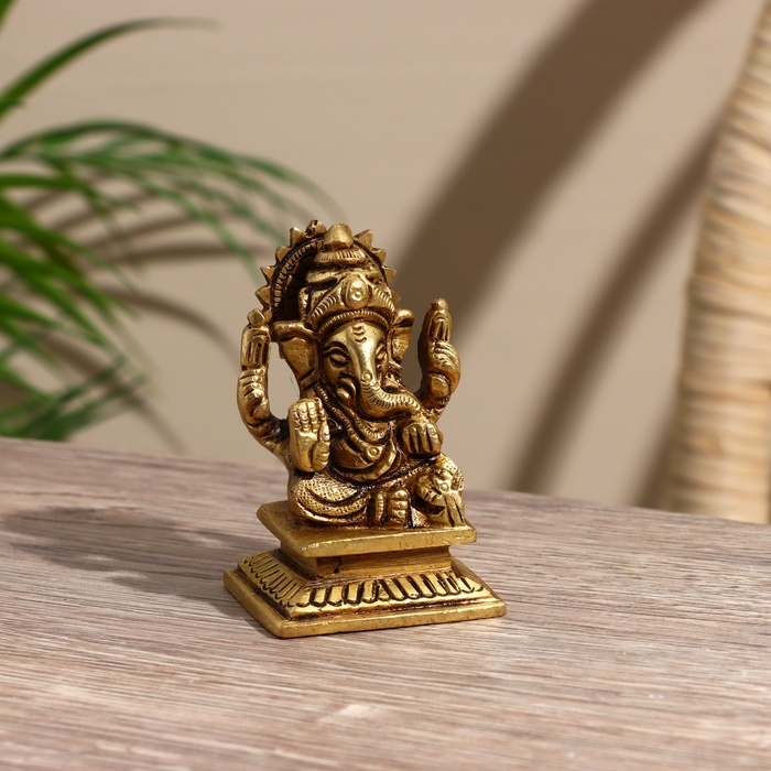 Сувенир Сувенир "Ганеша" латунь 7 см