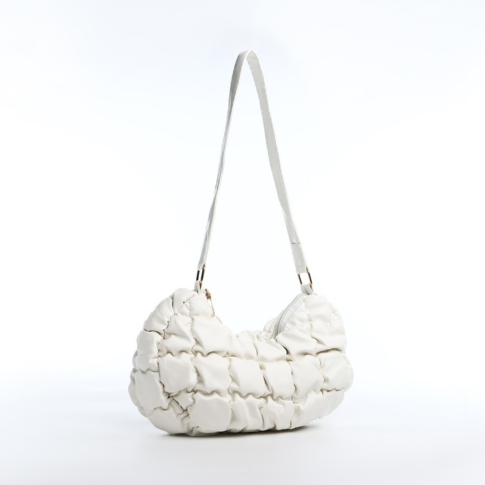 Сумка-багет на молнии, цвет белый Сумка-багет на молнии, цвет белый