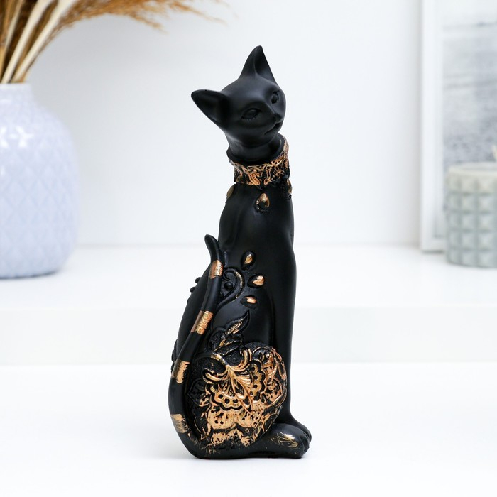 Фигура  Фигура "Кошка" черная, 20х8см