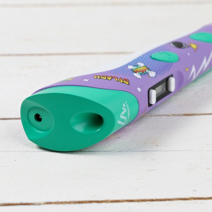 3D ручка Luazon Comics, дисплей, работа с пластиком ABS и PLA, пластик в комплекте 3D ручка Luazon Comics, дисплей, работа с пластиком ABS и PLA, пластик в комплекте