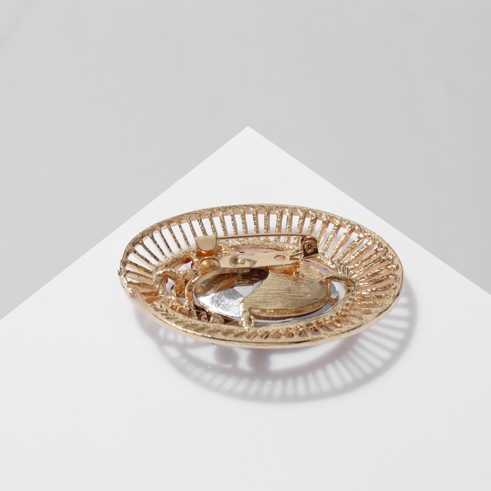 Брошь «Око», цвет красный в золоте Брошь «Око», цвет красный в золоте