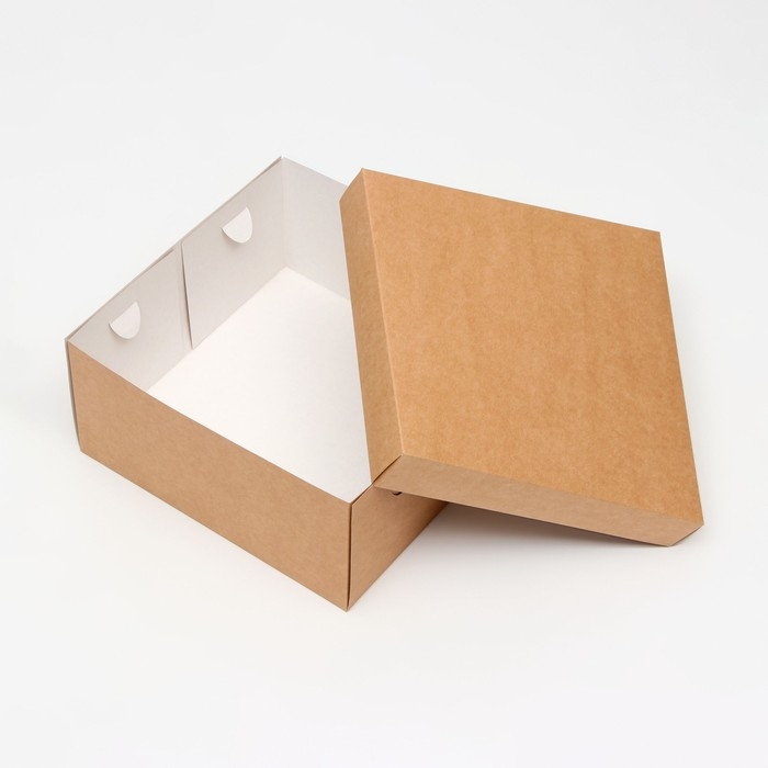 Коробка складная, крышка-дно, крафт, 25 х 25 х 12 см Коробка складная, крышка-дно, крафт, 25 х 25 х 12 см