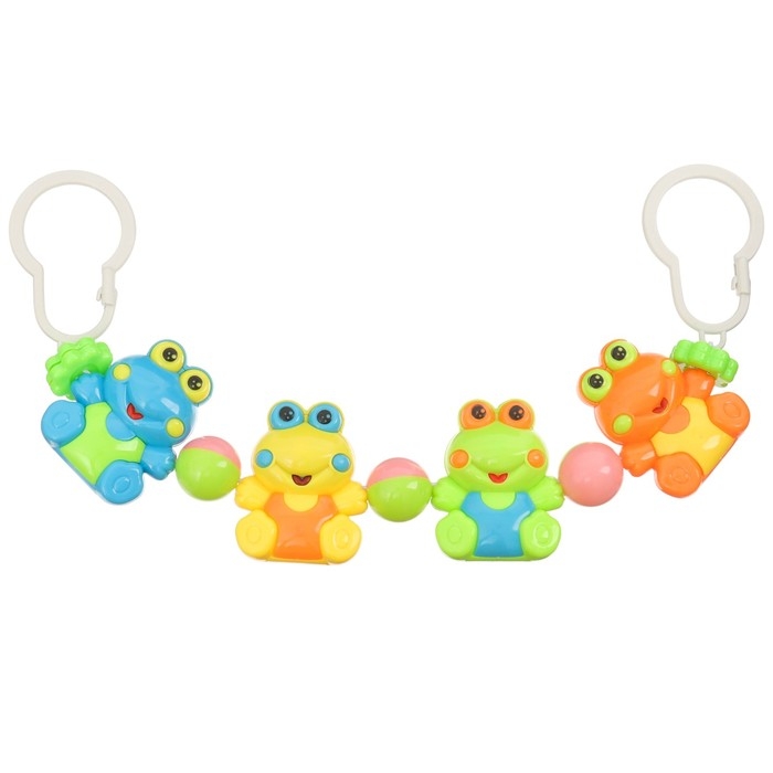 Растяжка на коляску/кроватку «Лягушата», 4 игрушки, цвет МИКС, Крошка Я Растяжка на коляску/кроватку «Лягушата», 4 игрушки, цвет МИКС, Крошка Я