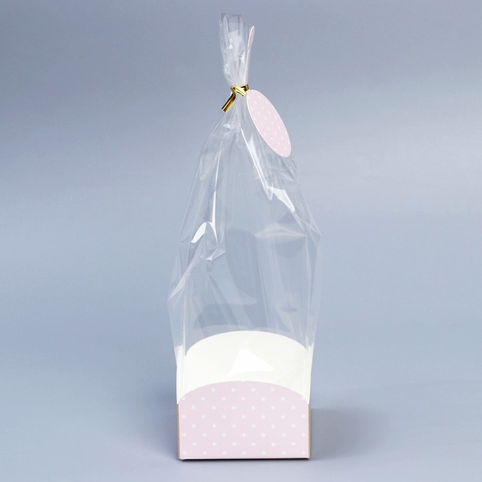 Пакет подарочный с коробкой, упаковка, «Подарок для тебя», 9 х 9 х 35 см