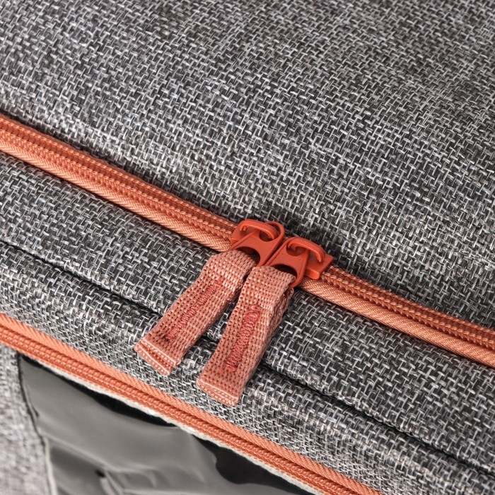 Кофр для хранения вещей Доляна «Моне», 39×29×20 см, цвет серый Кофр для хранения вещей Доляна «Моне», 39×29×20 см, цвет серый