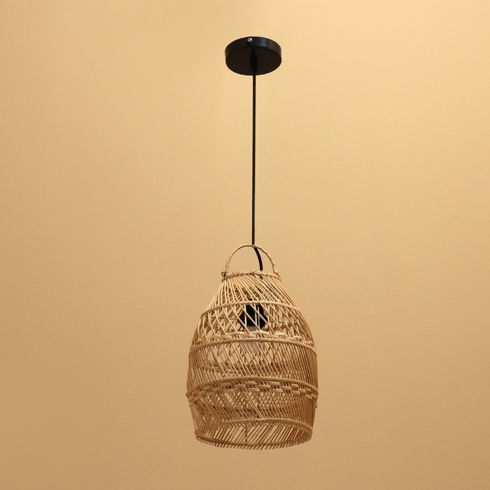 Светильник потолочный из ротанга Светильник потолочный из ротанга "Агус" 1х120Вт, Е27, 23х23х30 см