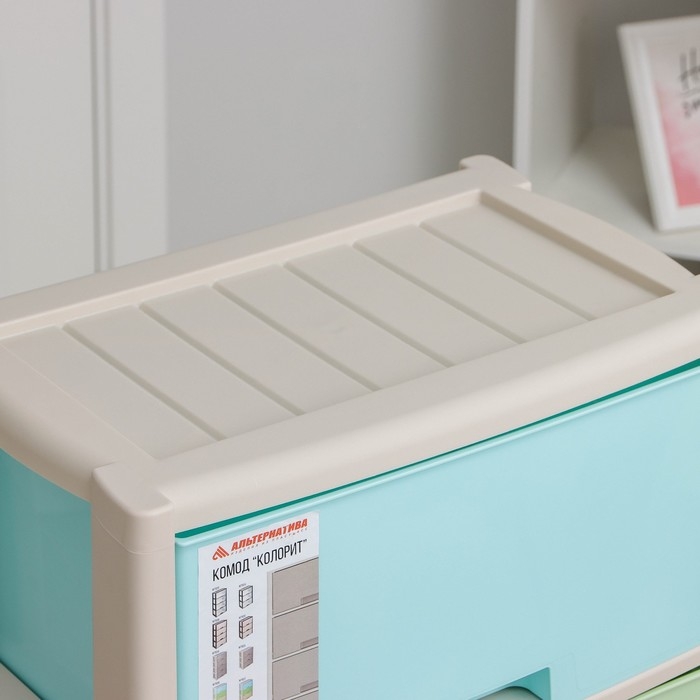 Комод 4-х секционный «Колорит», разноцветный Комод 4-х секционный «Колорит», разноцветный