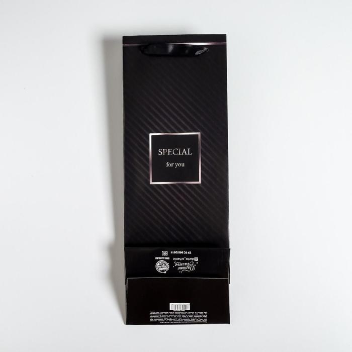 Пакет подарочный ламинированный под бутылку, упаковка, Special for you, 13 x 35 x 10 см Пакет подарочный ламинированный под бутылку, упаковка, Special for you, 13 x 35 x 10 см