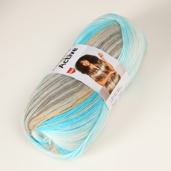 Пряжа Пряжа "Angora Active" 20% шерсть, 80% акрил 500м/100гр (852 бир-крем-бел)