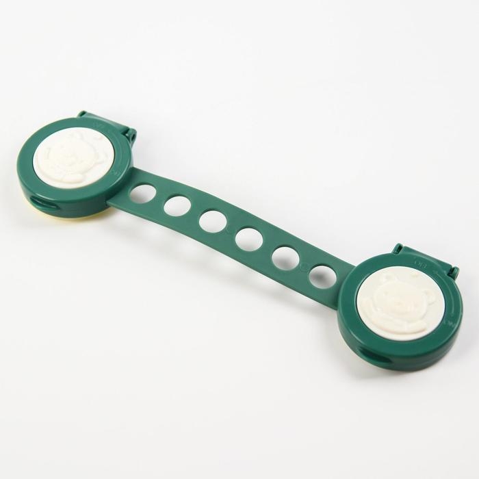 Блокиратор для дверей и ящиков «Мишка», универсальный, гибкий, цвет зеленый, Крошка Я Блокиратор для дверей и ящиков «Мишка», универсальный, гибкий, цвет зеленый, Крошка Я